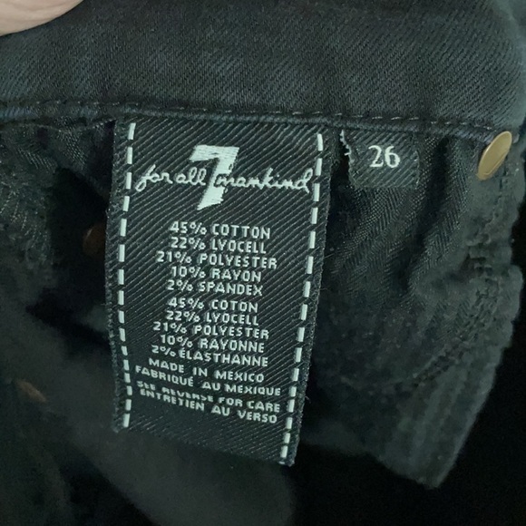 7 For All Mankind B(Air) Ankle Skinny Black Jeans - Picture 10 of 11